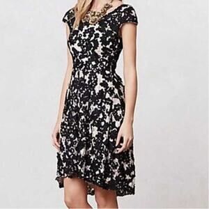 Yoana Baraschi Anthropologie Black Ribbon Lace Dress Indie Witchy Dark Cottage